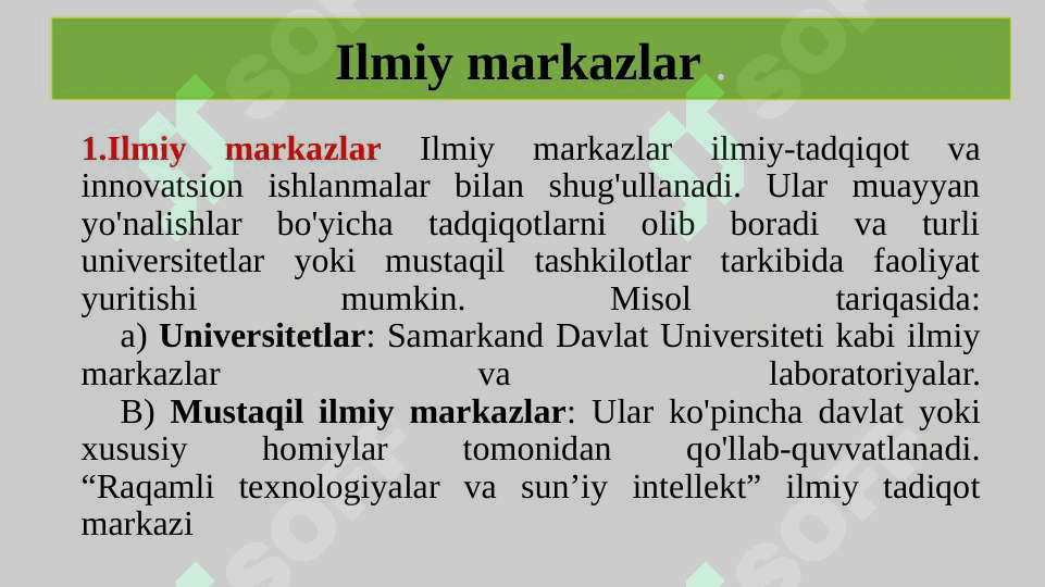 Ilmiy ma'lumotlar bazalari. Elektron kataloglar 3