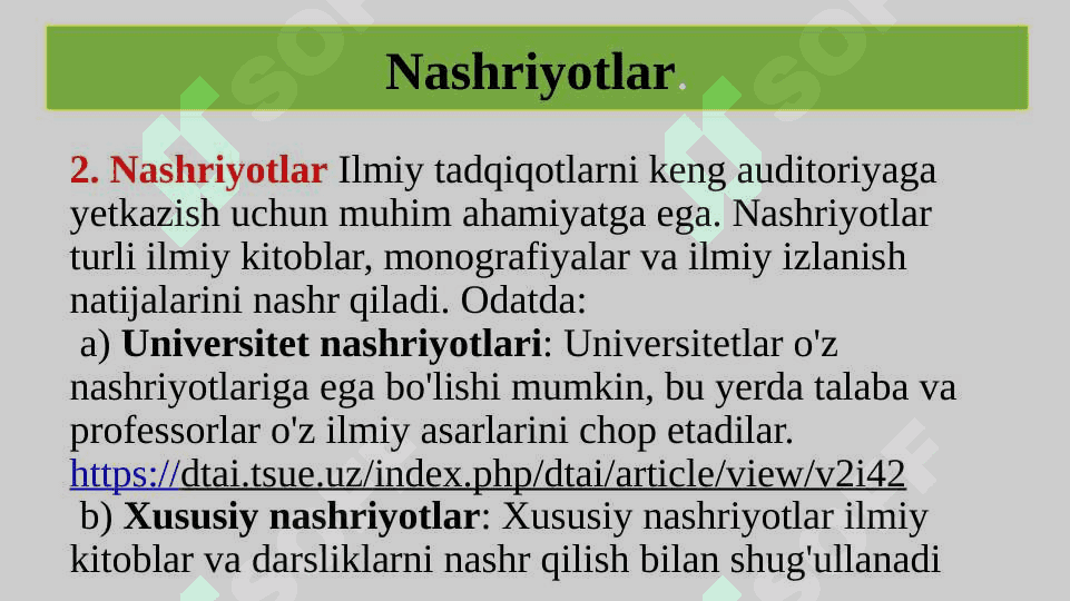 Ilmiy ma'lumotlar bazalari. Elektron kataloglar 4