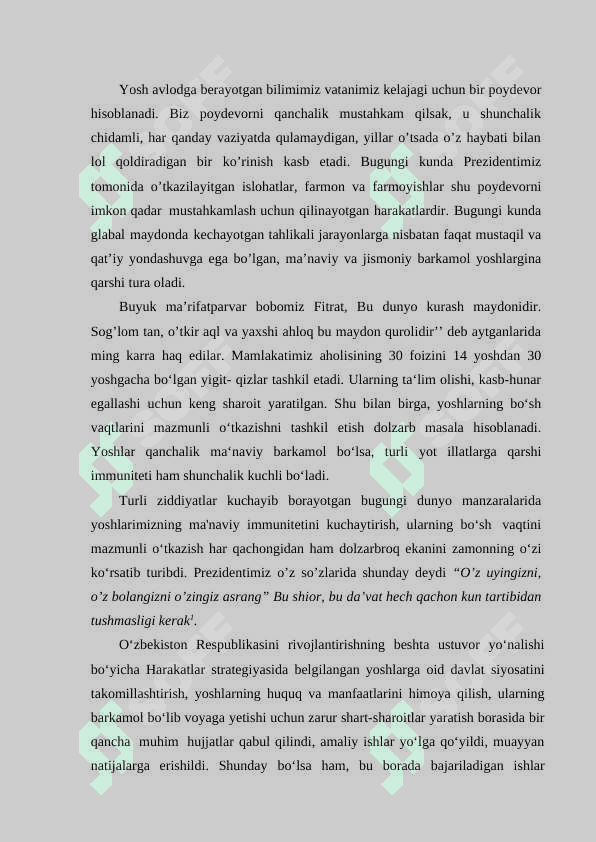 Beshta tashabbus va uning yuksak ma'naviy madaniyatni  ta’minlashdagi o'rni 2