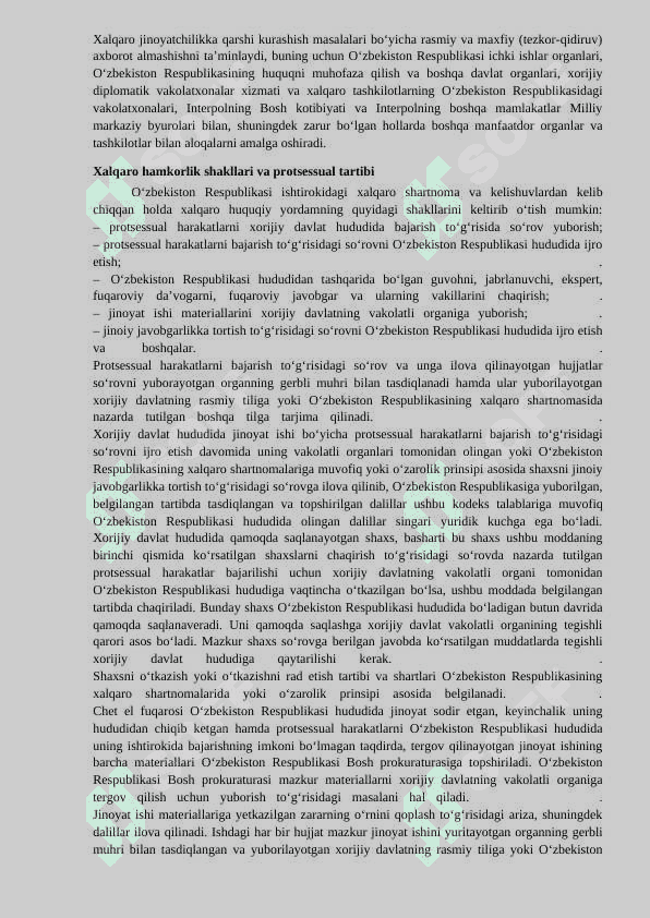 JINOYAT SUD ISHLARINI YURITISH SOHASIDAGI XALQARO HAMKORLIK 2