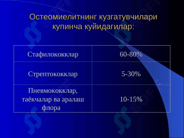 Osteomiyelit , artrit , bursit . Остеомиелит, артрит, бурсит 7
