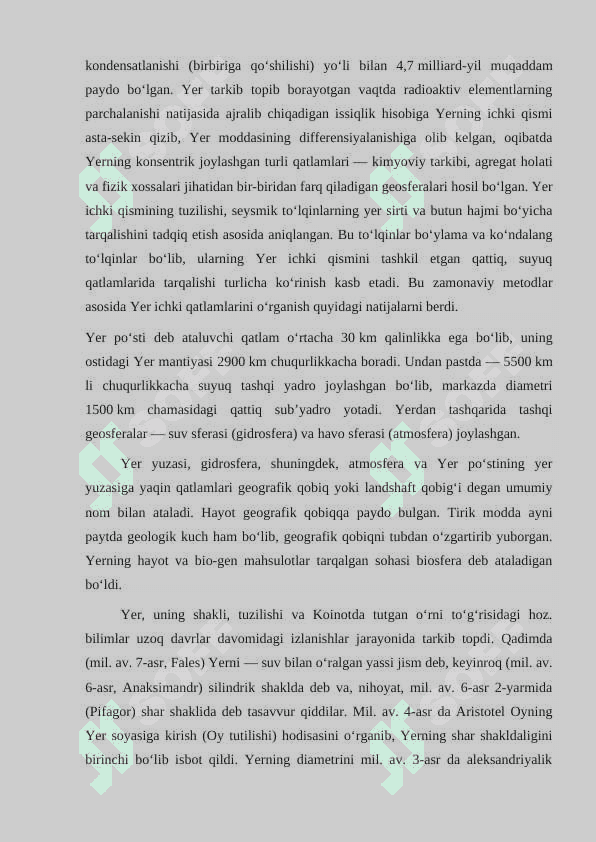 YERNING ICHKI TUZILISHI VA TASHQI QOBIQLARI 7