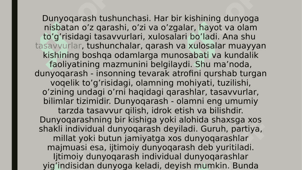 Dunyoqarashning mohiyati, tuzulishi va asosiy funksiyalari 3