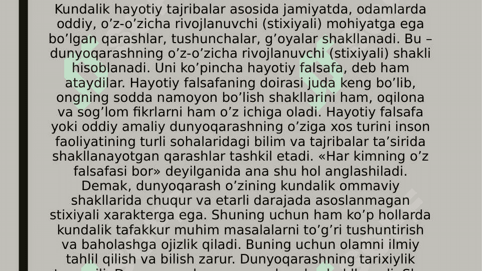 Dunyoqarashning mohiyati, tuzulishi va asosiy funksiyalari 4