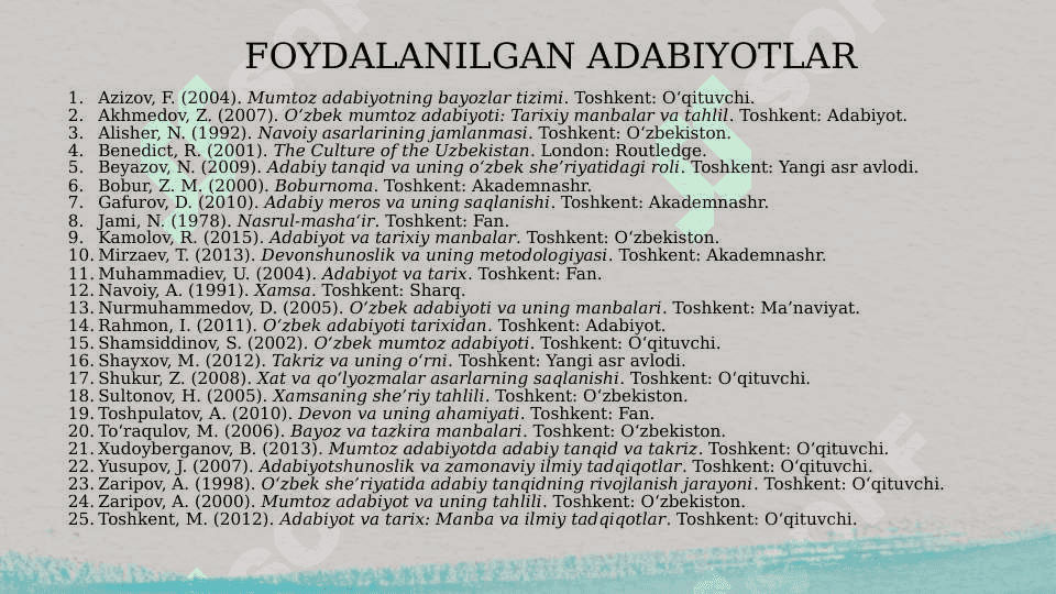 Devon, bayoz va takrizalar-mumtoz adabiyotni o‘rganishda muhim manbalar 3