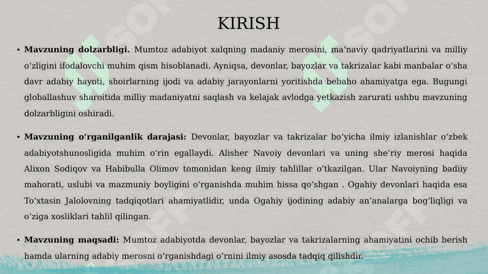 Devon, bayoz va takrizalar-mumtoz adabiyotni o‘rganishda muhim manbalar 4