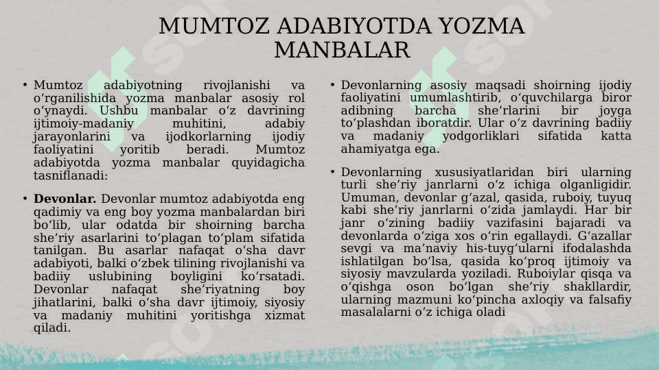 Devon, bayoz va takrizalar-mumtoz adabiyotni o‘rganishda muhim manbalar 5