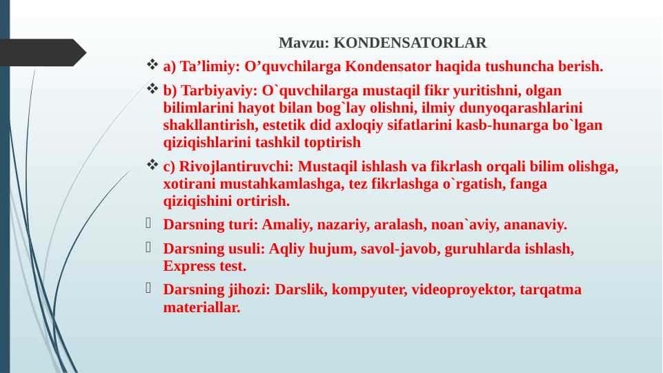 KONDENSATORLAR