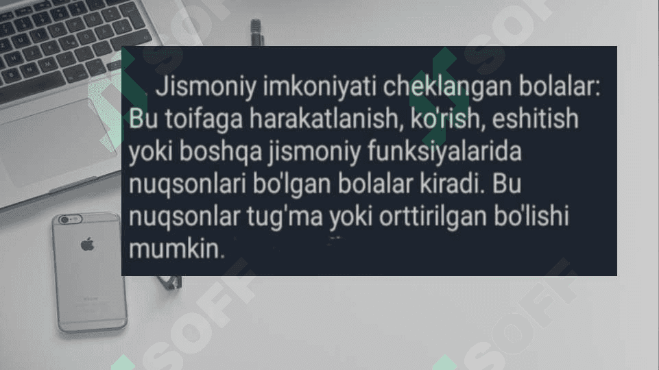 Imkoniyati cheklangan bolalar toifalari 4