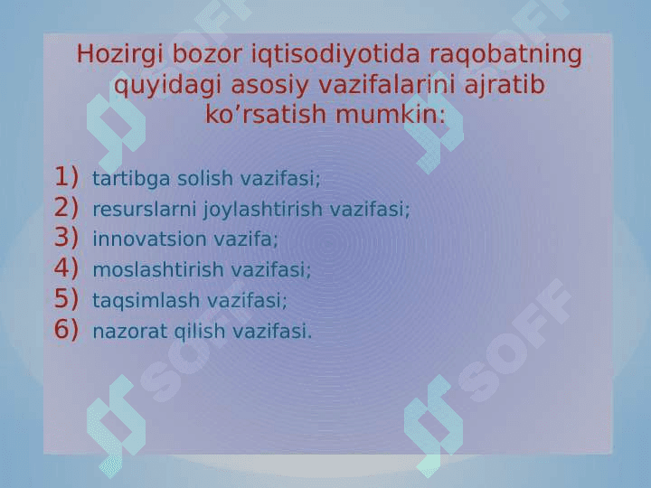 RAQOBATNING MOHIYATI VA SHAKLLARI 6
