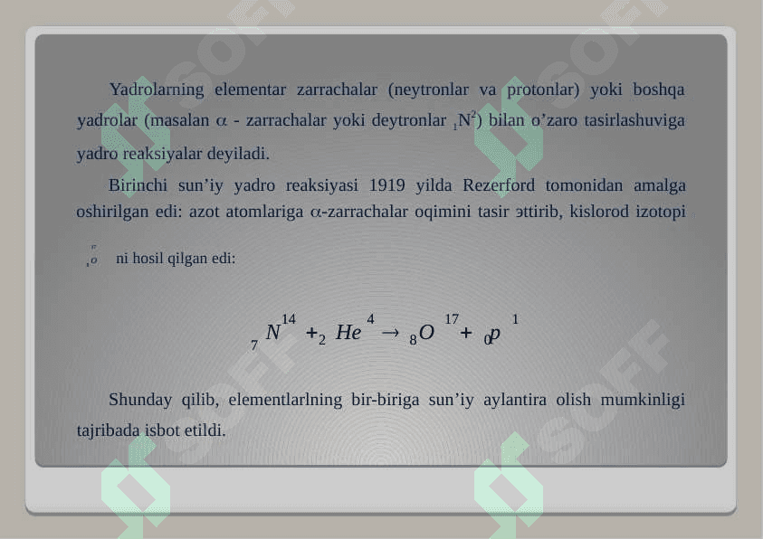 Radioaktiv o'zgarishlarning  asosiy qonunlari siljish qoidasi 4