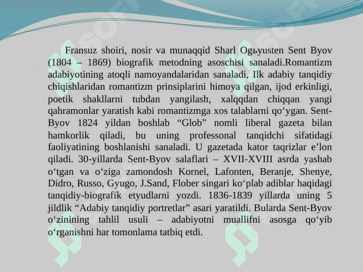 Adabiyotshunoslikda biografik metodning maydonga kelishi 5