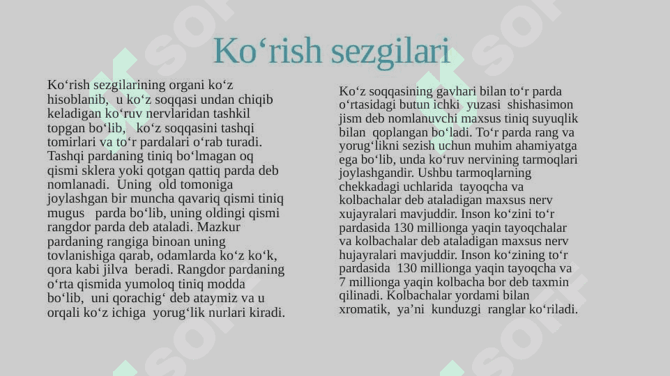 SEZGI HAQIDA TUSHUNCHA 8