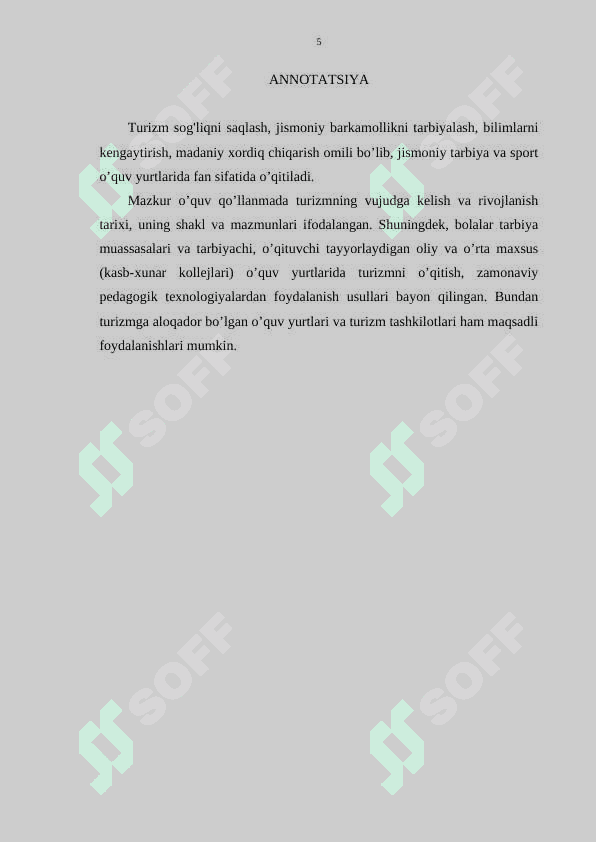 TURIZM 5