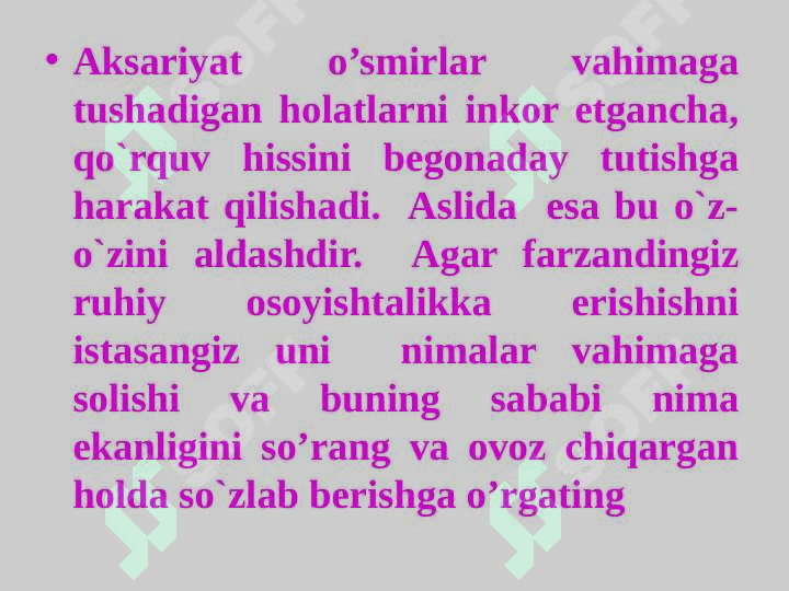 Qo`rquvni yengishning samarali usullari 4
