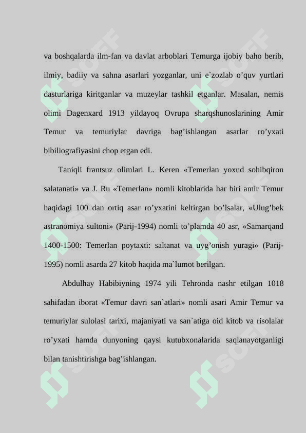 Amir Temurning jahon tarixida tutgan o’rni va roli 6