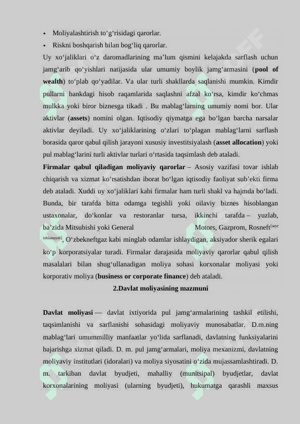 Moliya va davlatning vujudga kelishi. 5