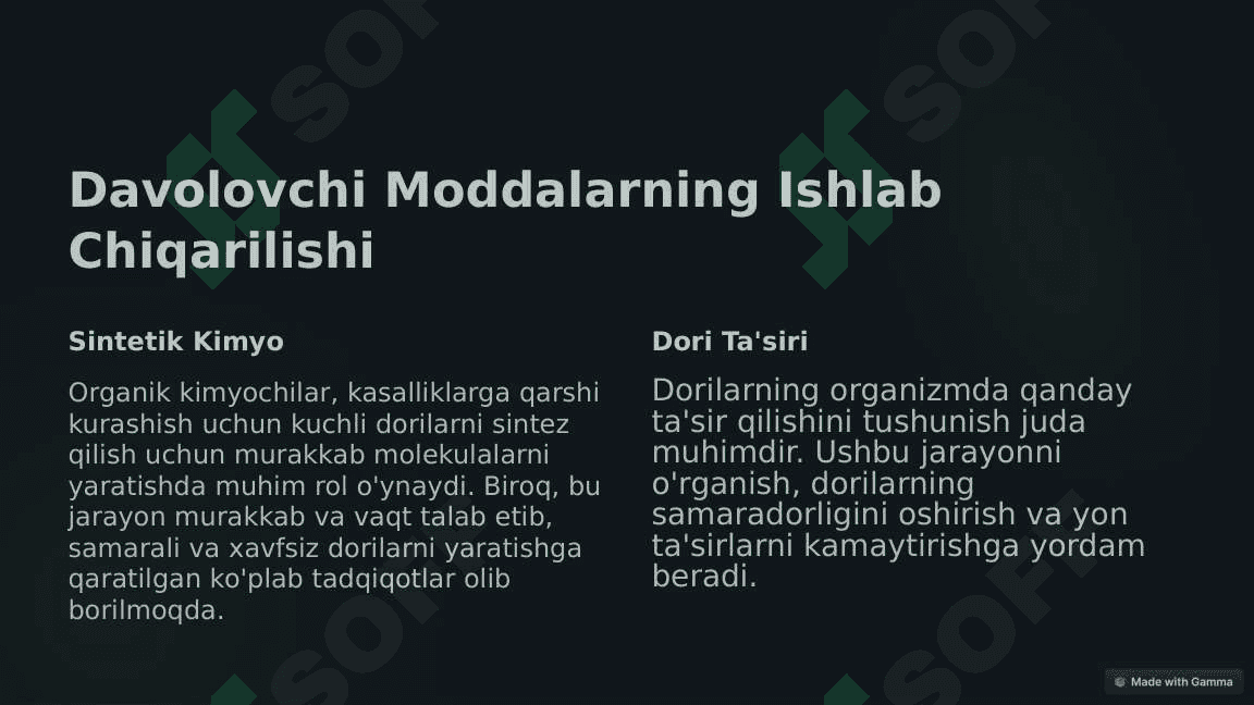 Zamonaviy organik kimyoning muammolari 2
