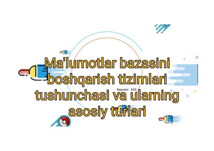 Ma'lumotlar bazasini boshqarish tizimlari