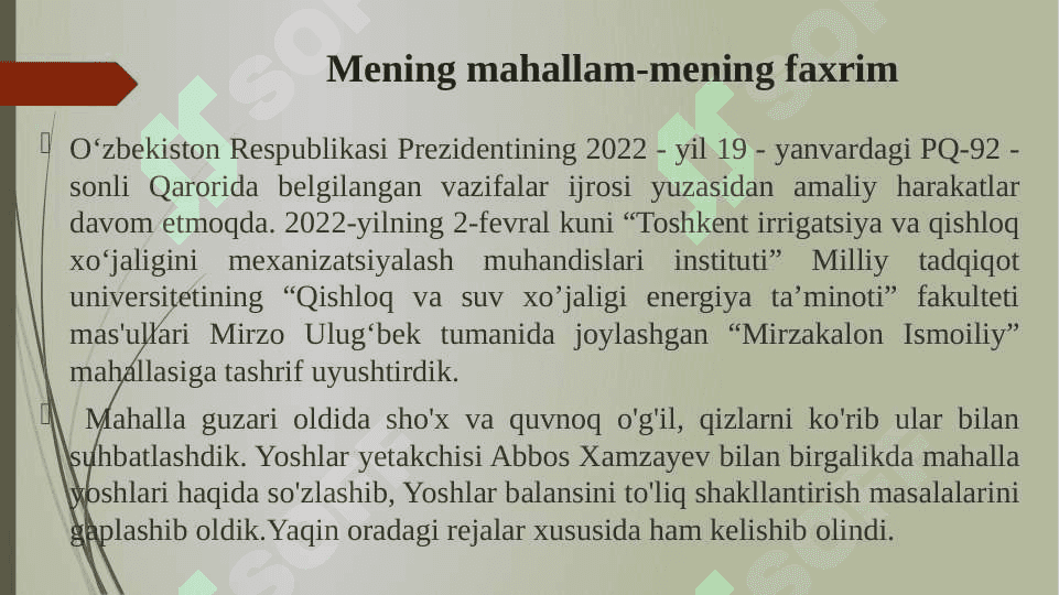 Mening mahallam mening faxrim 6