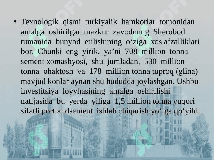 QURILISH  MATERIALLARI  SANOATI 6