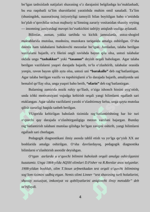 Pedogodik  diagnostikaning  mazmuni  va ahamiyati 4