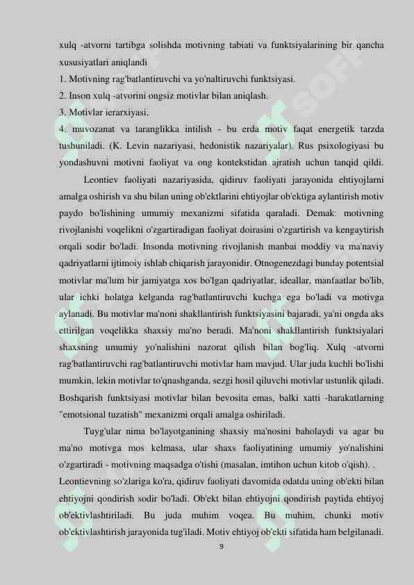 Motivlarning individual farqlari 8