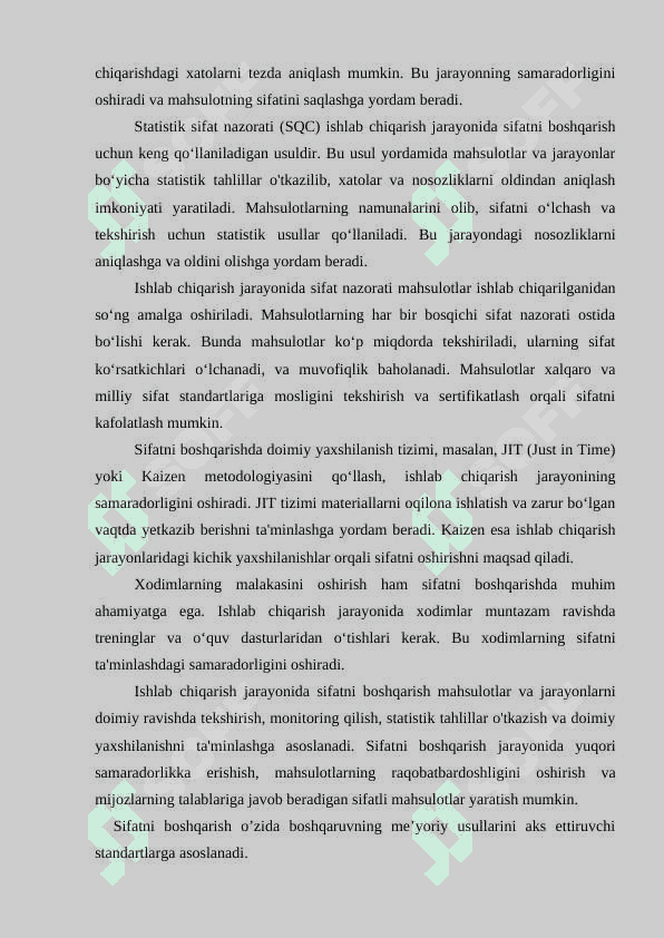 Xarid jarayonida sifatni boshqarish 7