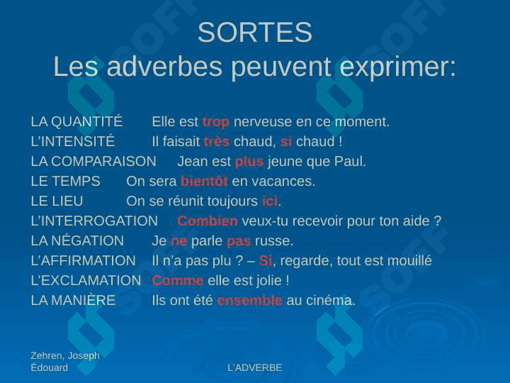 L'adverbe et le pronom 3