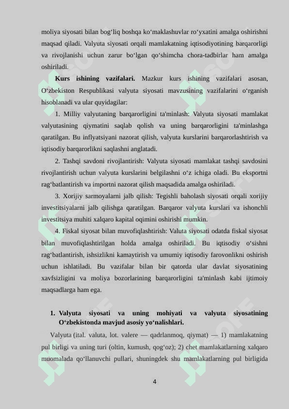 O‘zbekiston Respublikasi valyuta siyosati 4