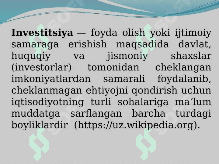 KORXONALARDA INVESTITSION FAOLIYAT VA UNING SAMARADORLIGINI OSHIRISH YO‘LLARI 3