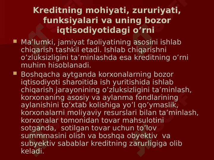 Kreditning mohiyati 2