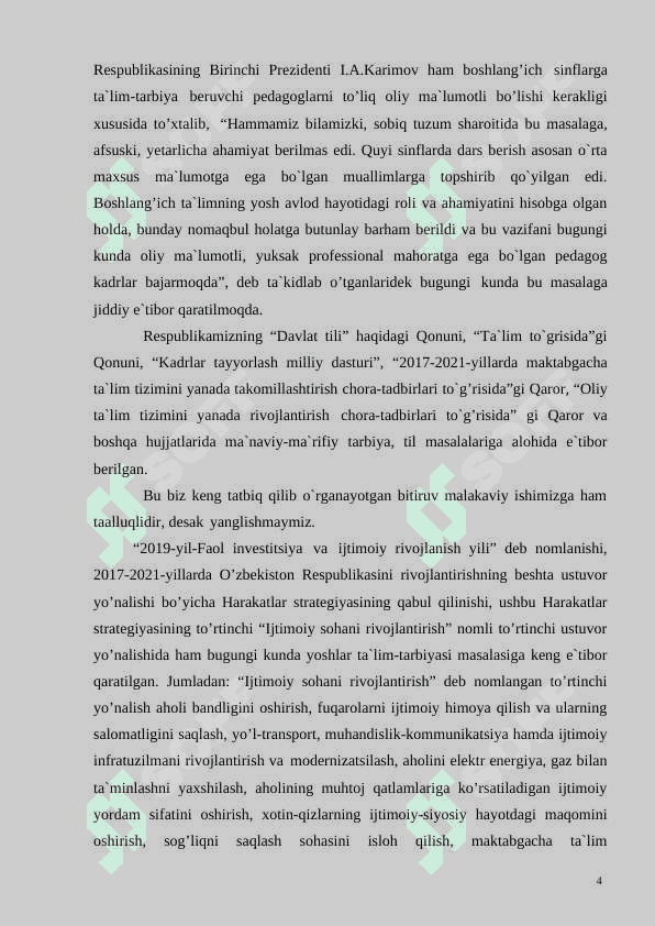 4-sinf o’qish darslarida o’quvchilarni asar qahramonlariga tavsif berishga o’rgatish 4