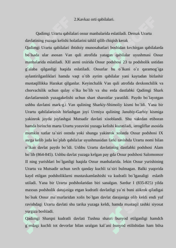 Urartu davlat sivilizatsiyasi 3