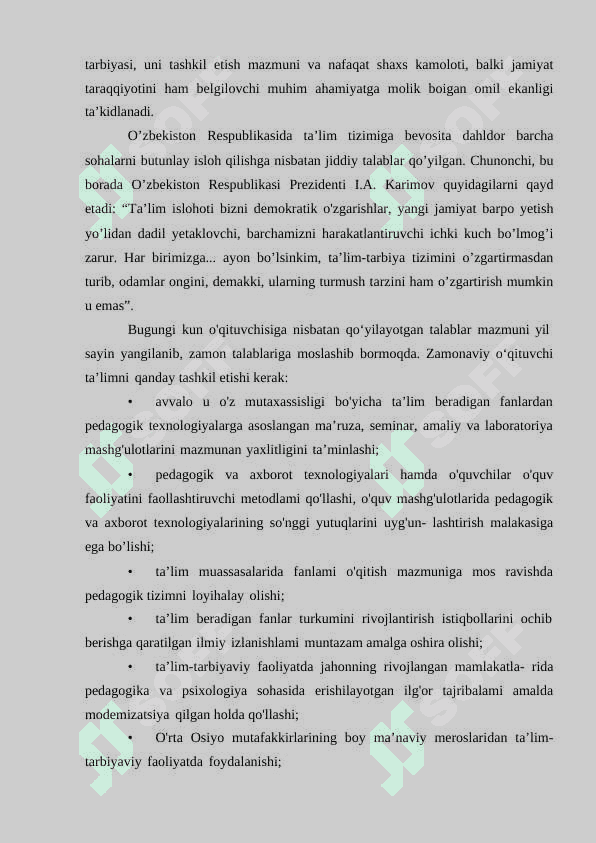 BOSHLANG‘ICH SINF O‘QITUVCHISINING O‘ZIGA XOS XUSUSIYATLARI VA SIFATLARI. 6