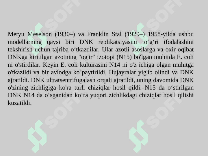 Replikasiyaning molekulyar  asoslari 7