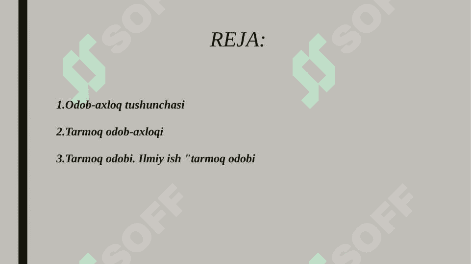 Tarmoq odob axloqi.(Infoetika) 2