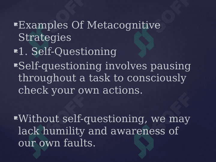 Metacognitive strategies of learning language ppt 4