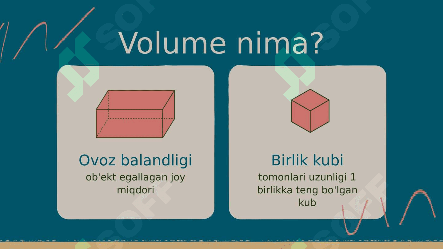To'rtburchak prizmaning hajmi 6