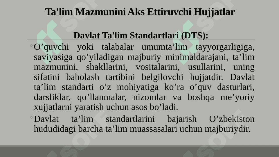 Pedagogika Ta'lim Yo'nalishi Bo'yicha Mutaxassis Tayyorlash Mazmuni 6