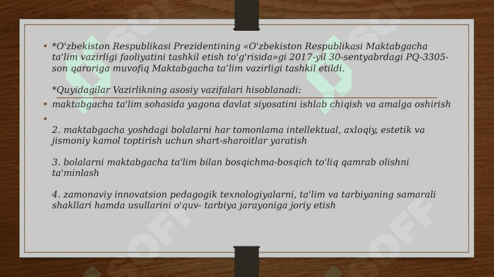 Maktabgacha ta'lim bo'limlari va maktabgacha ta’lim tashkilotlarini nazorat qilish 3