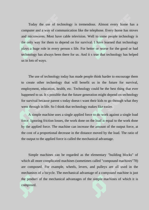 Mechanisms and simple machines 2