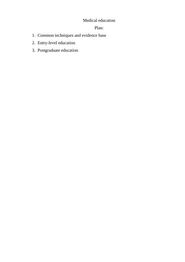 Medical education