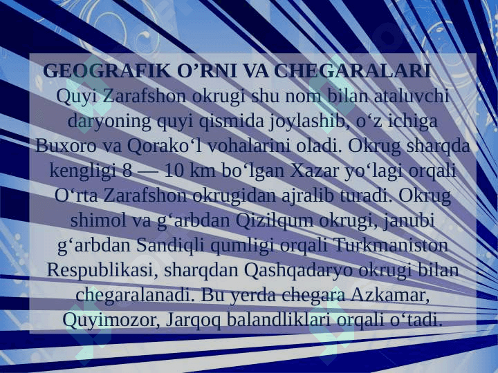 QUYI ZARAFSHON TABIIY GEOGRAFIK OKRUGI 3