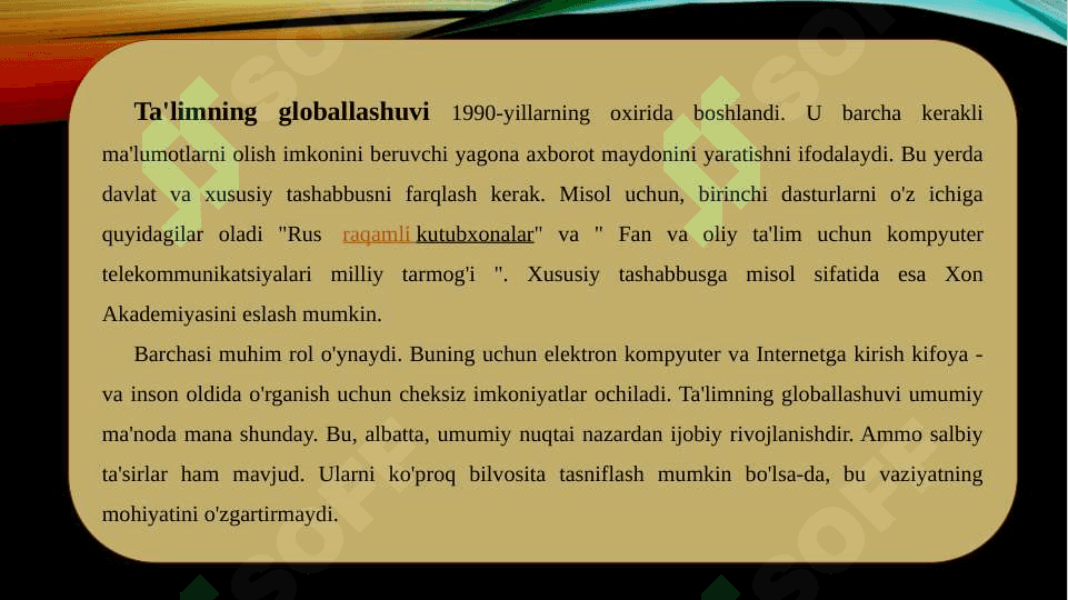 TA’LIMNING XALQAROLASHUVI VA GLOBALLASHUVI 3
