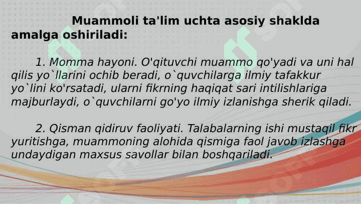 Ta'lim jarayonida o'quvchilarda kognitivlikni shakllantirish (TAQDIMOT) 3