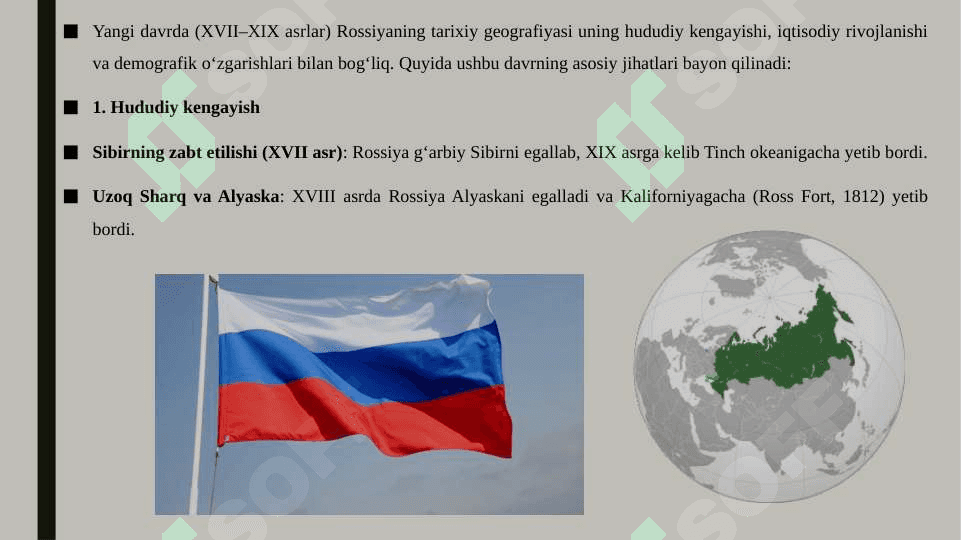 Yangi davrda Rossiyaning tarixiy geografiyasi 3