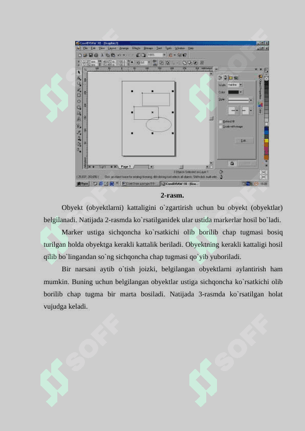 COREL DRAW DASTURIDA OBYEKTLAR BILAN ISHLASH 4
