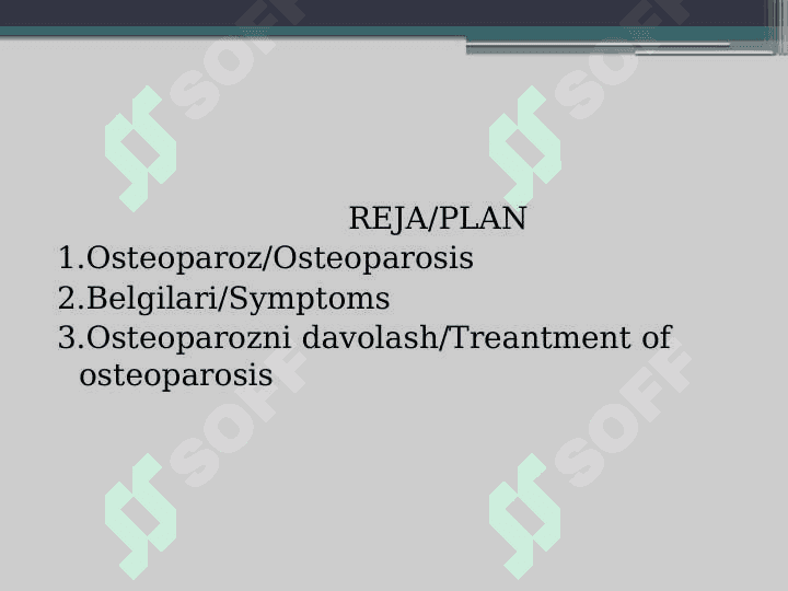 OSTEOPAROZ/ OSTEOPAROSIS 2