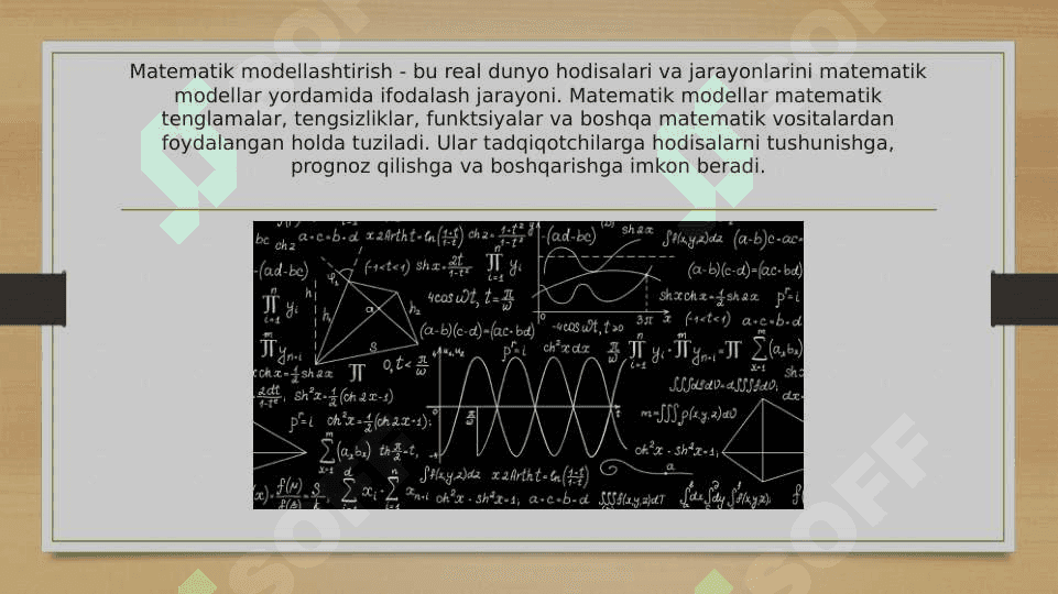 Matimatik modellarning  nazariy tadqiqoti 2